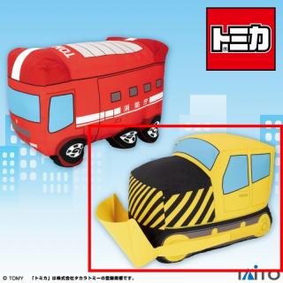【トミカ】【Bブルドーザー】トミカ　特大サイズぬいぐるみ　消防車&ブルドーザー