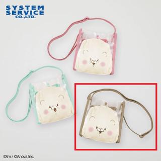 【ともだちはくま】【Cブラウン】ともだちはくま クリアバッグ&巾着セット