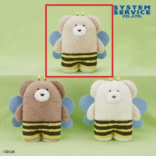 【ほっこりモコモカ】【Aミルクティー】ほっこりモコモカ みつばちぬいぐるみBIG