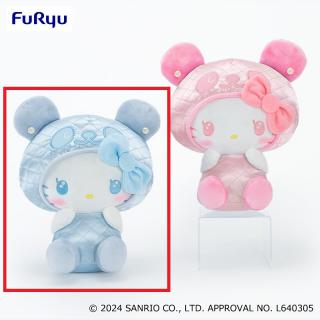 【サンリオ】【Aブルー】パンダハローキティ ハッピーブライドBIGぬいぐるみ