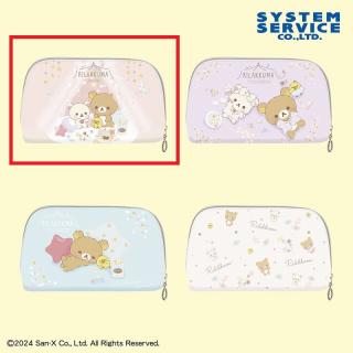 【リラックマ】【Aピンク】リラックマ パジャマパーティー クリアマルチポーチ