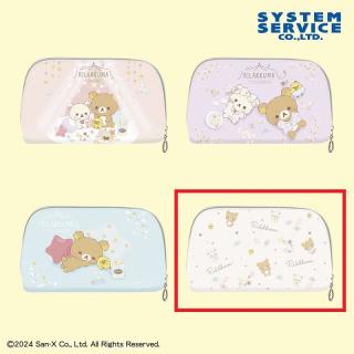 【リラックマ】【Dチラシ柄】リラックマ パジャマパーティー クリアマルチポーチ
