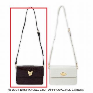 【サンリオ】【Aクロミ(ダークブラウン)】マイメロディ クロミ ロングストラップクロコダイル風ショルダーバッグ2