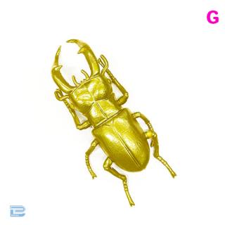 【Gエアラフスホソアカクワガタ】カブトクワガタミニフィギュアゴールド