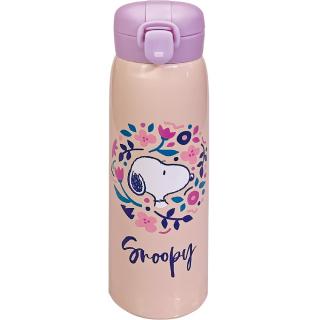 【スヌーピー】【Bピンク】スヌーピー ワンプッシュステンレス水筒500ml