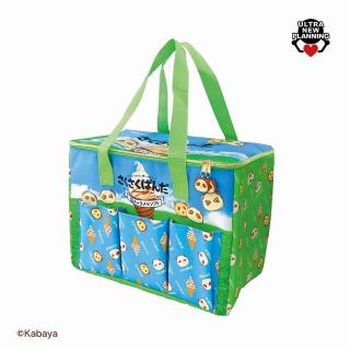 【Bブルー&グリーン】さくさくぱんだ保温保冷BIGマルチバッグ