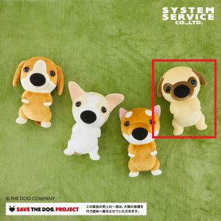 【THE DOG】【Dパグ】THE DOG もちもちへそ天ぬいぐるみBIG