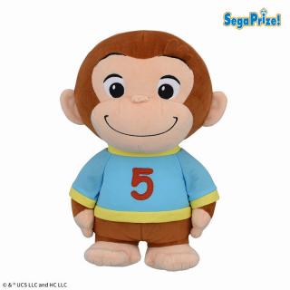 【おさるのジョージ】おさるのジョージ　ぽってりLぬいぐるみ　TシャツVer.