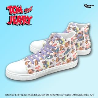 【トムとジェリー】【C:WHITE(26cm)】トムとジェリー ハイカットスニーカー1st