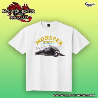 【モンスターハンター】【A:WHITE(すやすやラージャン)】モンスターハンターライズ:サンブレイク Tシャツ