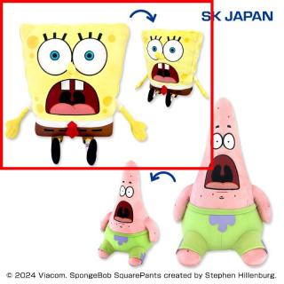 【スポンジ・ボブ】【Aびっくりボブ】スポンジ・ボブびっくりお座りBIGぬいぐるみ