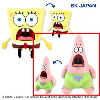 【スポンジ・ボブ】【Bびっくりパトリック】スポンジ・ボブびっくりお座りBIGぬいぐるみ