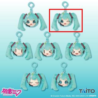 【初音ミク】【B通常顔＋ウィンク】初音ミク　チャーム付きフェイスぬいぐるみマスコット