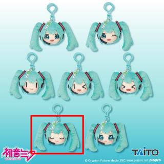 【初音ミク】【F目閉じ＋口閉じ】初音ミク　チャーム付きフェイスぬいぐるみマスコット