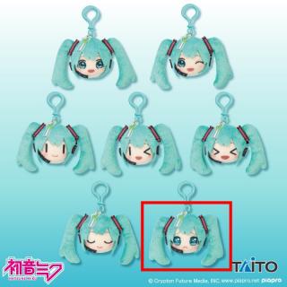 【初音ミク】【Gぴえん顔】初音ミク　チャーム付きフェイスぬいぐるみマスコット