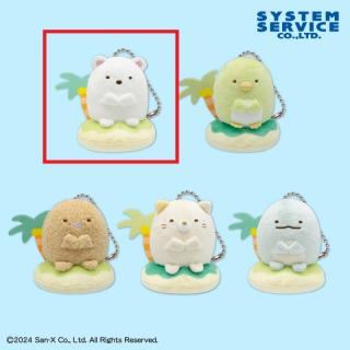 【すみっコぐらし】【Aしろくま】すみっコぐらし ボールチェーン付きみなみのしまにのっかりぬいぐるみ