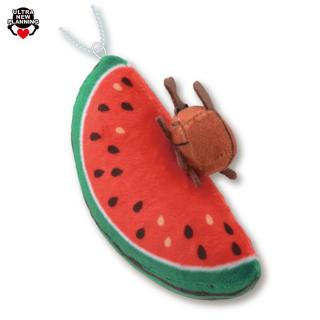 【Aカブトムシ(果肉赤)】ぶるぶるスイカマスコットBC