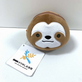 【DMMかりゆし水族館】モチモチポーチ（ナマケモノ）