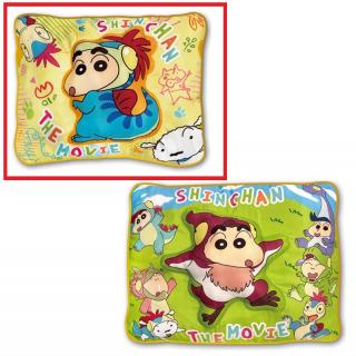 【クレヨンしんちゃん】【Aナナ(背景イエロー)】クレヨンしんちゃん ぷっくり半立体クッション