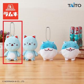 【Bラムねこ(にっこり口開け)】森永ラムネ ぬいぐるみマスコット