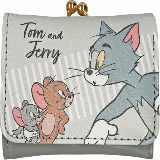 【トムとジェリー】【A:GRAY】TOM＆JERRY 小銭入れ付きミニ財布