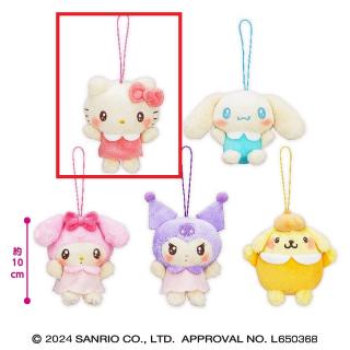 【サンリオ】【Aハローキティ】サンリオキャラクターズ ぎゅーしてちょいデカマスコット