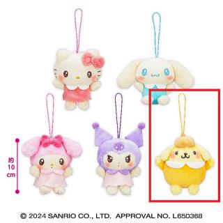 【サンリオ】【Dポムポムプリン】サンリオキャラクターズ ぎゅーしてちょいデカマスコット