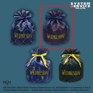 【ウェンズデー】【Bレッド】ウェンズデー サテン巾着ポーチ