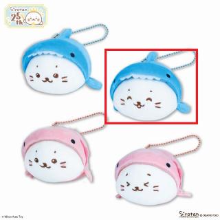 【しろたん】【Bサメしろたん(にっこり目閉じ)】しろたん海の生き物シリーズ ぬいぐるみMC～サメ＆ウーパールーパー～