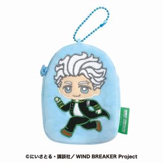【WIND BREAKER】【D梅宮一(水色)】WIND BREAKER アップリケミニポーチBC