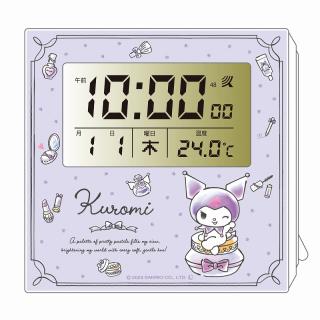 【サンリオ】【B:Purple(クロミ)】シナモロール・クロミ 電波クロック