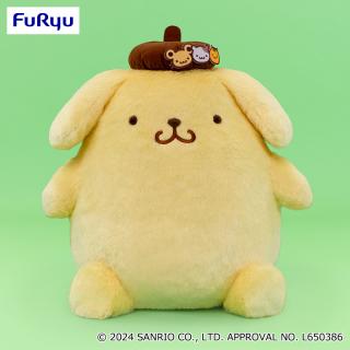 【サンリオ】ポムポムプリン 超超BIGぬいぐるみ～ともだち帽子～
