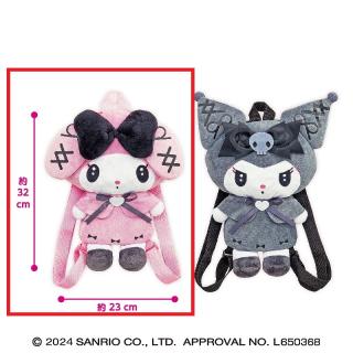 【サンリオ】【Aマイメロディ】マイメロディ・クロミ 真夜中のメロクロぬいぐるみリュック3