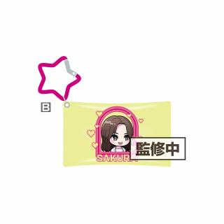 【LE SSERAFIM】【B:SAKURA】LE SSERAFIM きゅるぽっぷん 星型カラビナ付きクリアポーチ