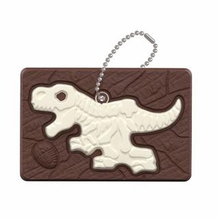 【Aティラノサウルス】キャラパキ 発掘恐竜チョコ ラバーキーホルダー