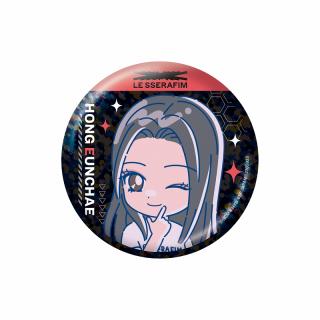 【LE SSERAFIM】【J:HONG EUNCHAE～FEARLESS～】LE SSERAFIM のすたるぽっぷ ホログラム缶バッジ