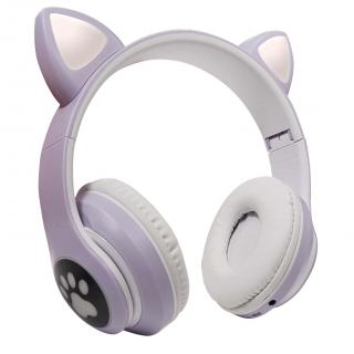 【家電製品(プライズ)】【Bラベンダー】ワイヤレス猫耳ヘッドフォン