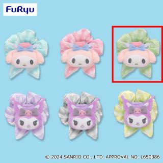 【サンリオ】【Cグリーン】マイメロディ・クロミ 推しふわエアポートカラフルシュシュ