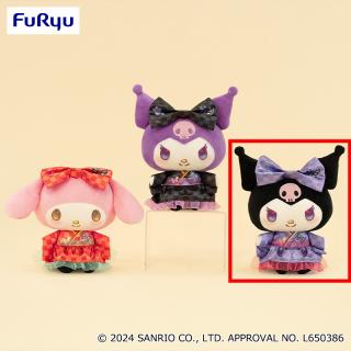 【サンリオ】【Cクロミ(紫リボン)】マイメロディ・クロミ 浴衣ドレスぬいぐるみ