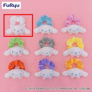 【サンリオ】【Aホワイト】シナモロール ぴょこきゅんカラフルシュシュ～パステルカラー～