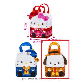 【サンリオ】【Cポチャッコ】サンリオキャラクターズ チェック×チェックふわふわバッグ1