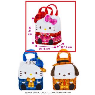【サンリオ】【Aハローキティ】サンリオキャラクターズ チェック×チェックふわふわバッグ1