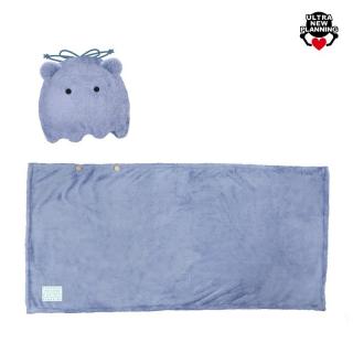 【Bぶるー】メンダコ巾着付きブランケット