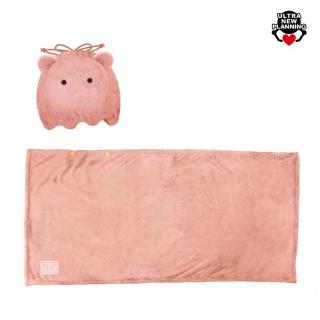 【Aれっど】メンダコ巾着付きブランケット