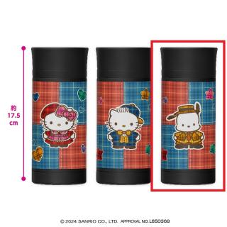 【サンリオ】【Cポチャッコ】サンリオキャラクターズ チェック×チェックステンレスボトル1
