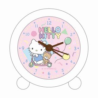 【サンリオ】【Cホワイト(風船&キックボード)】ハローキティ アラームクロック