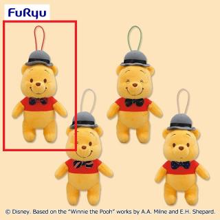 【ディズニー】【A赤チェック蝶ネクタイ】くまのプーさん ブリティッシュマスコット
