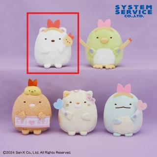 【すみっコぐらし】【Aしろくま】すみっコぐらし 天使なえびてん ボールチェーン付き推し活ぬいぐるみ