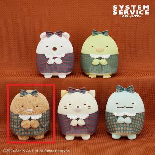 【すみっコぐらし】【Cとんかつ】すみっコぐらし チェック柄ワンピースころっとぬいぐるみ