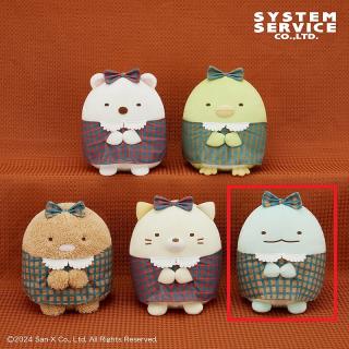【すみっコぐらし】【Eとかげ】すみっコぐらし チェック柄ワンピースころっとぬいぐるみ